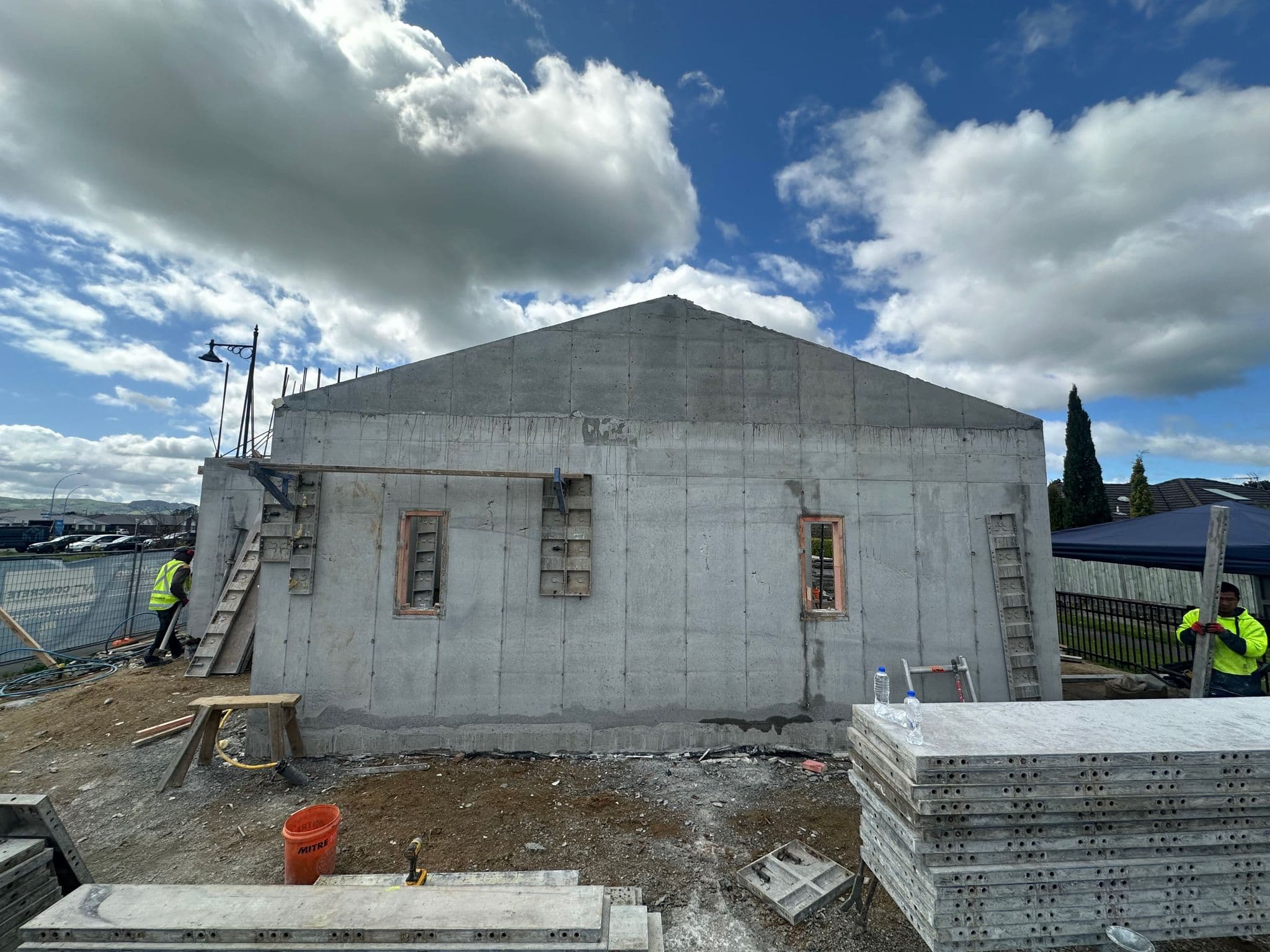 ThermaCast concrete shell under construction