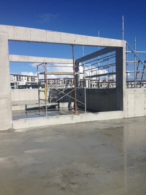 Commercial concrete frame construction
