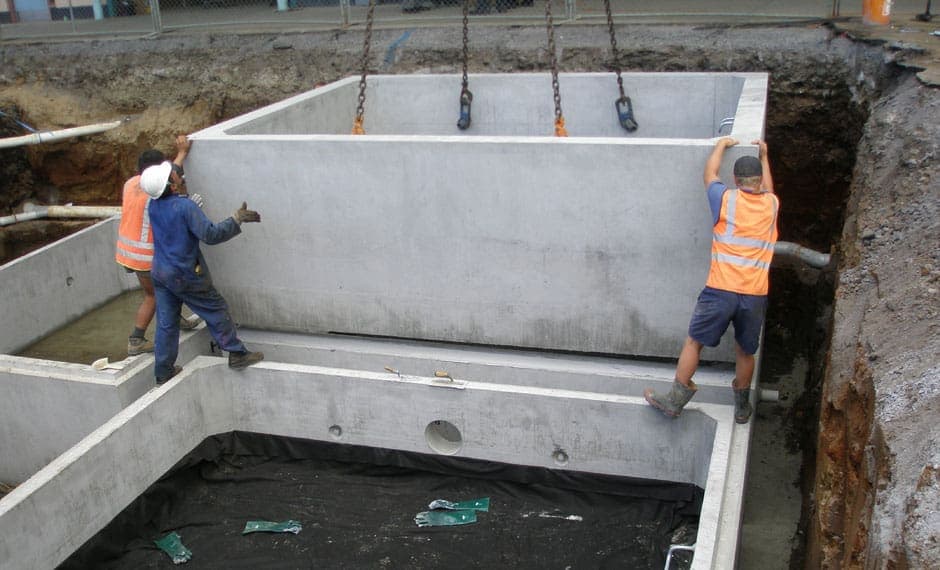 Precast concrete installation